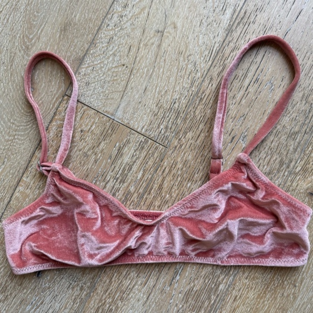 Solid & Striped Rachel Velvet Bikini Top | Swimsuit